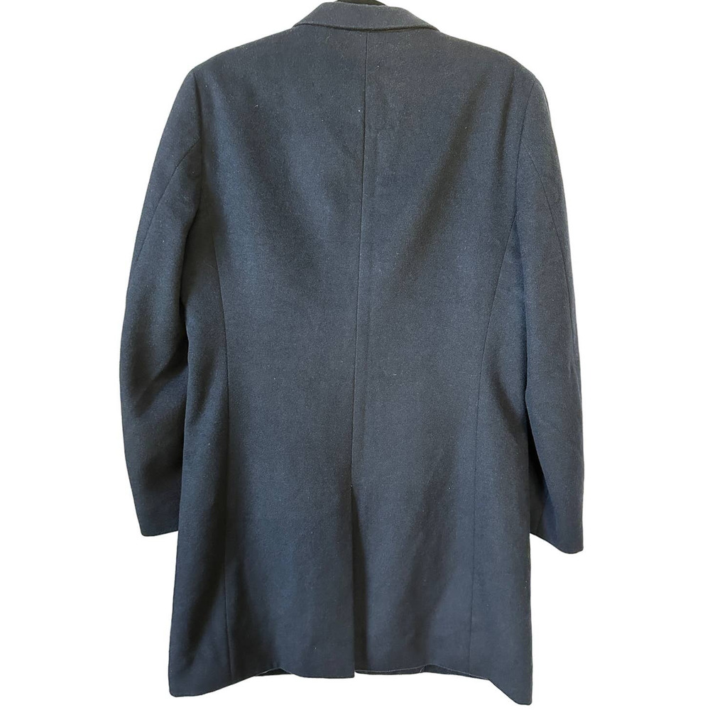 TNGT Today 'N Going On Tomorrow Mens Chester Wool Blend Long Navy Coat - Picture 2 of 9